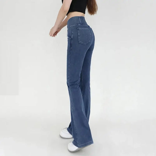 Yoga Jeans for Women Dark Blue Side View