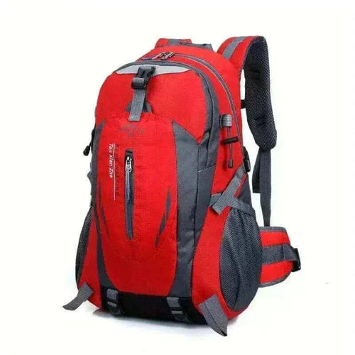 backpack uk offers Outdoor Red Backpack Men's Large Capacity Travel 15kg