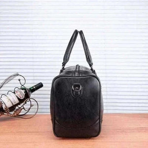 Leather Gym Bag-BLACK  PU LEATHER GYM BAG.
