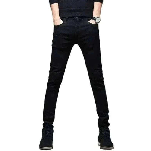 men's jeans -Black Ripped Jeans Casual Outfit.