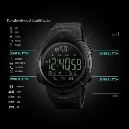 BLUETOOTH SMART WATCH WITH REMOTE CAMERA.