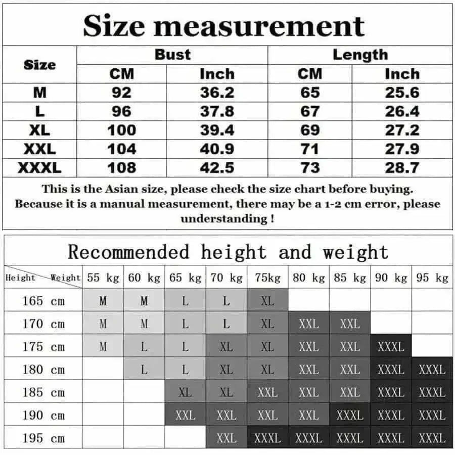 mens t shirts uk, BREATHABLE QUICK DRY FITNESS TOP Size Chart