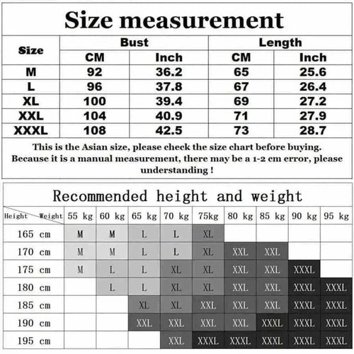 mens t shirts uk, BREATHABLE QUICK DRY FITNESS TOP Size Chart