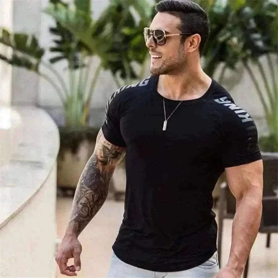 mens t shirts uk, BREATHABLE QUICK DRY FITNESS TOP.