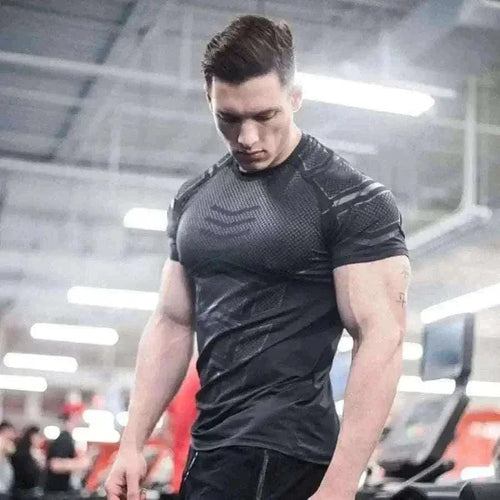 mens t shirts uk, BREATHABLE QUICK DRY FITNESS TOP.