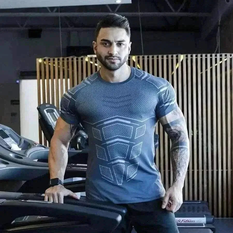 mens t shirts uk, BREATHABLE QUICK DRY FITNESS TOP.