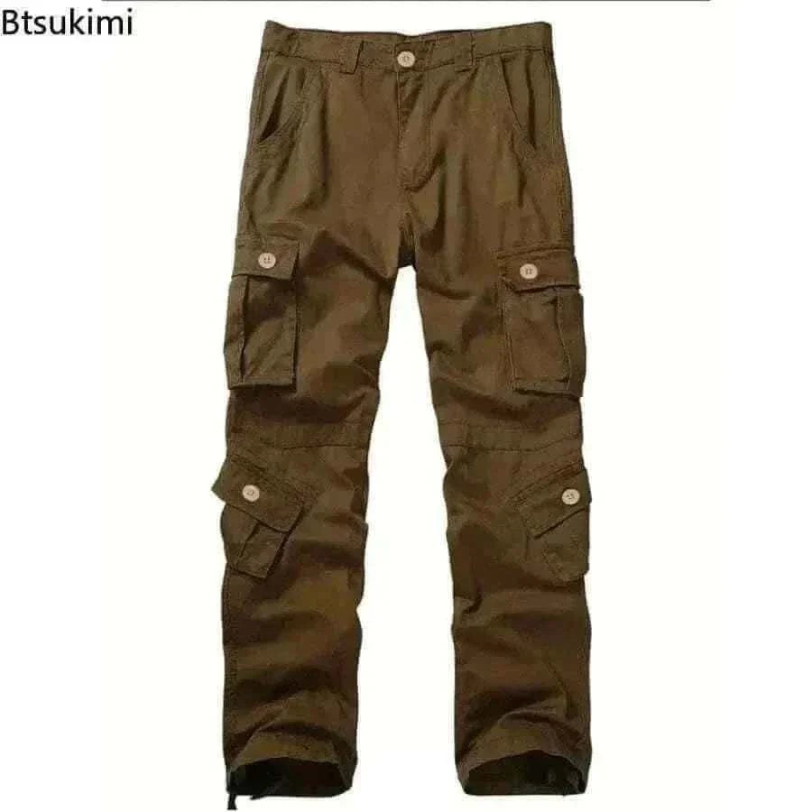 cargo pants uk-Men's Cotton Cargo Pants.
