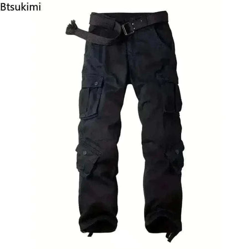 cargo pants uk-Men's Cotton Cargo Pants.