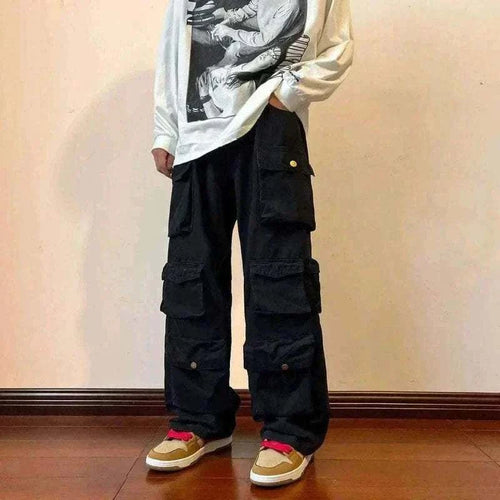 cargo pants-MULTI POCKET CARGO PANTS.