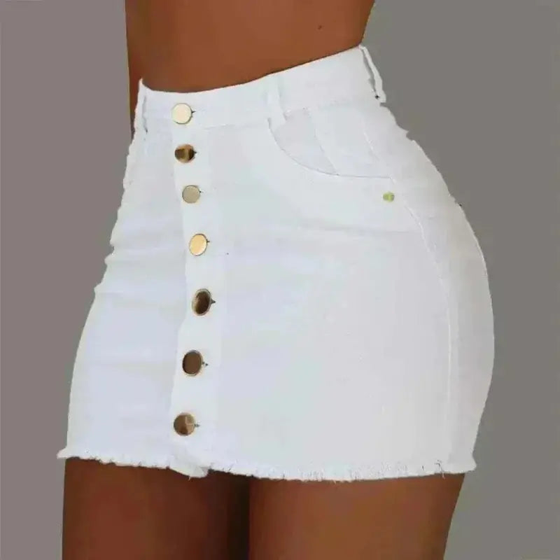 ladies Skirts uk,  New Casual Fashion high waist Hugging White Short Skirt