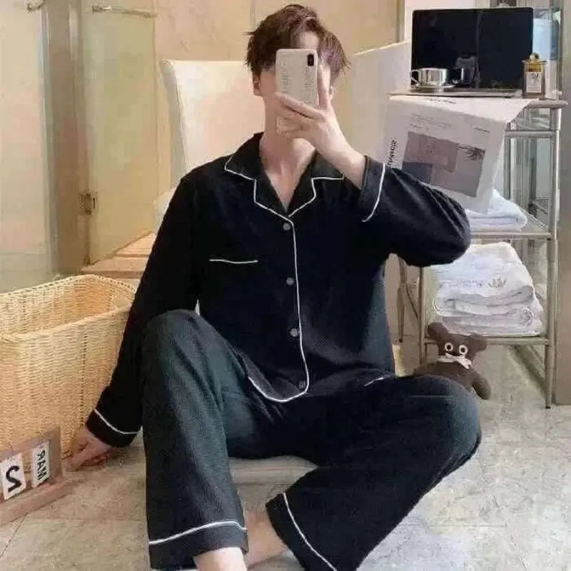 Cotton Comfy Black Pajama Set
