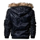 winter coats men ,Dapper Bomber Jacket with Faux Fur.