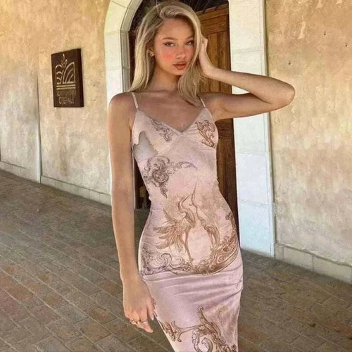 ladies dresses , Women Wearing Floral Print Summer Khaki Dress Womens Fashion Casual