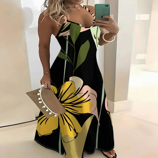 dresses uk | Summer Vacation Dress for Women Floral Print