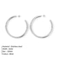 eManco Stainless Steel Large Hoop Earrings Hip Hop Style Women's Jewelry Multi-Size Stacking Earrings Party Favors.