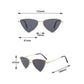 Fashion Hot Metal Sunglasses Triangle Hip Hop Cyberpunk Stylish Irregular Small Frame Sun glasses Women Travel Cool Eyewear.