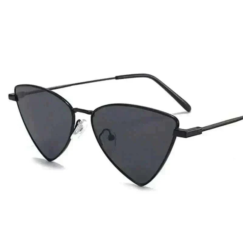 Fashion Hot Metal Sunglasses Triangle Hip Hop Cyberpunk Stylish Irregular Small Frame Sun glasses Women Travel Cool Eyewear.