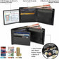 Men's Leather Wallets-Genuine Leather Wallet Men Classic Black Soft Purse Coin Pocket Credit Card Holder.