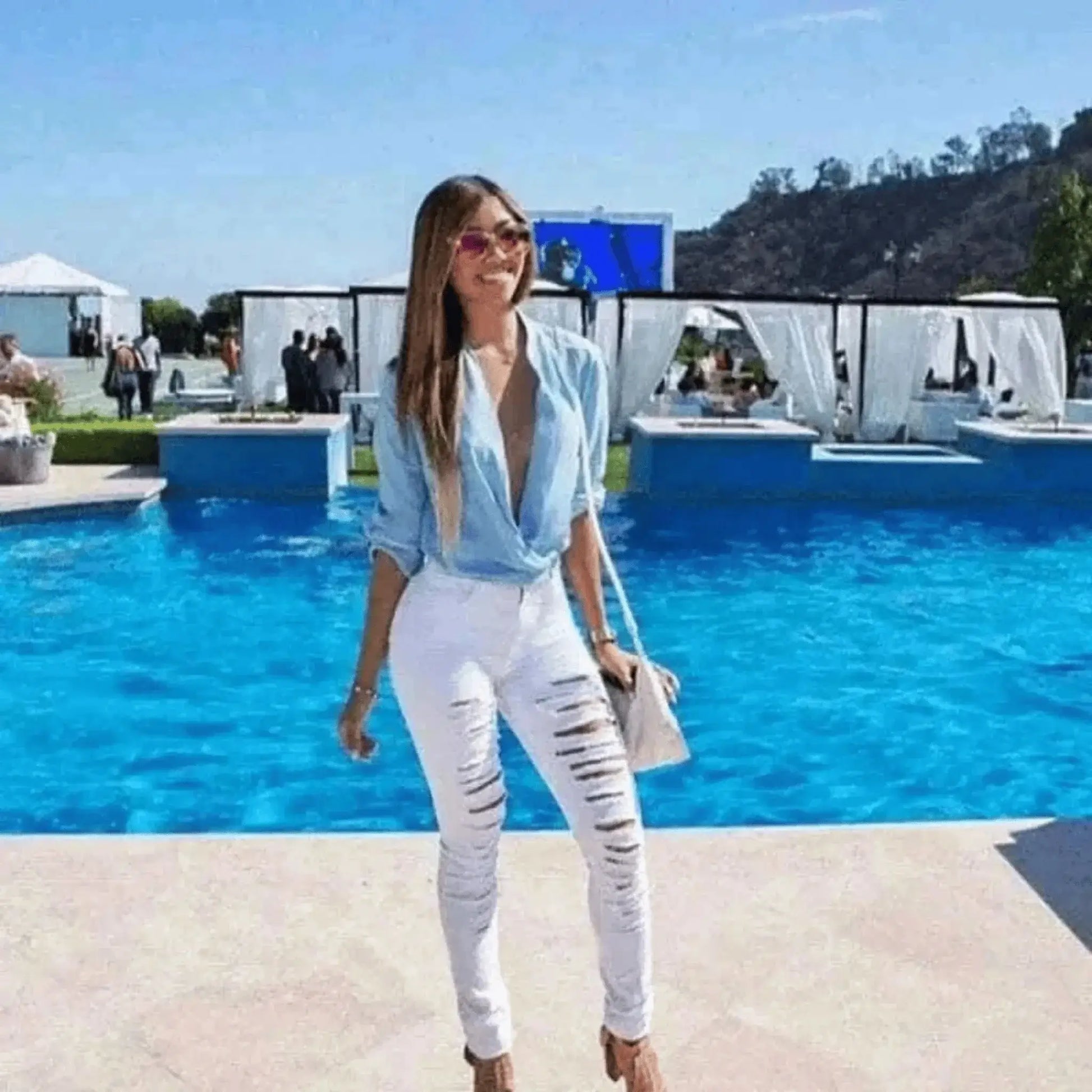 womens jeans uk, hole denim women 2024 high waist ripped jeans skinny black