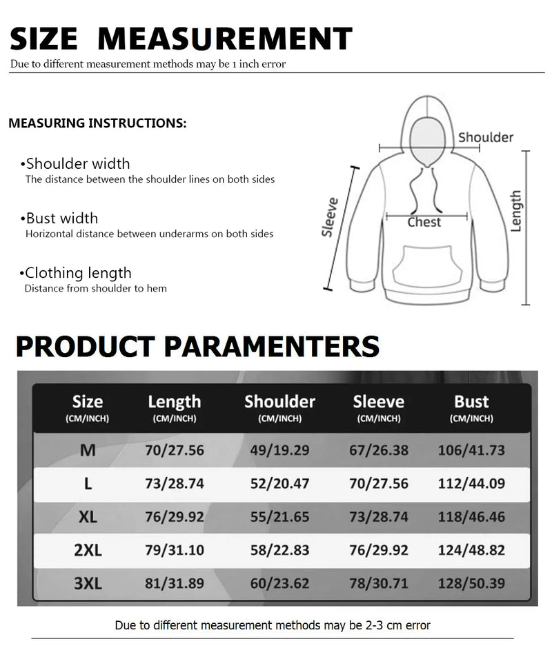 Men's Hoodie for Men Clothing 3D  | Clothing Casual UK