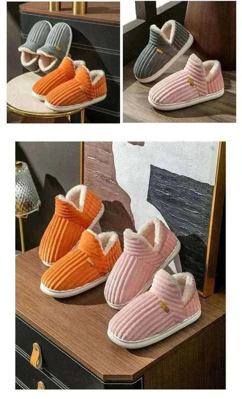 Kidmi Men Plush Fur Slippers Winter Warm