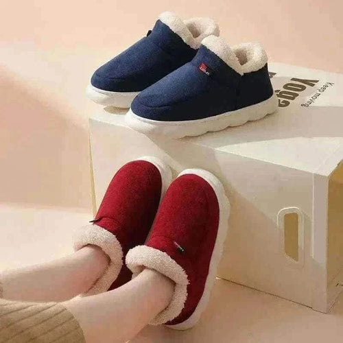 Kidmi Men Plush Fur Slippers Winter Warm