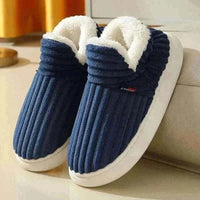 Mens Warm Slippers-Kidmi Men Plush Fur Slippers Winter Warm