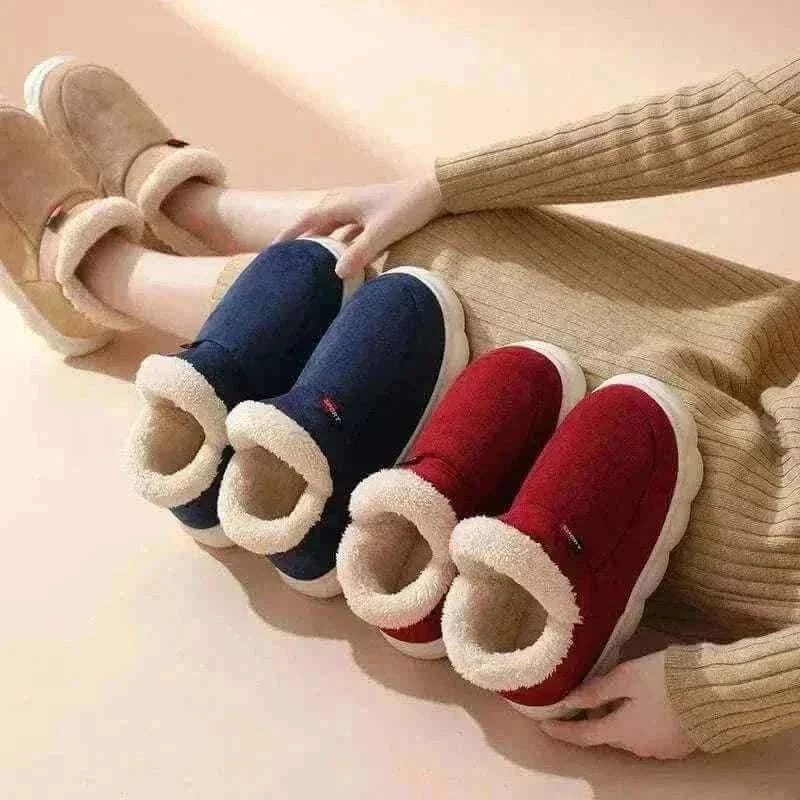 Kidmi Men Plush Fur Slippers Winter Warm
