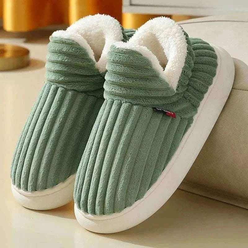  Kidmi Men Plush Fur Slippers Winter Warm