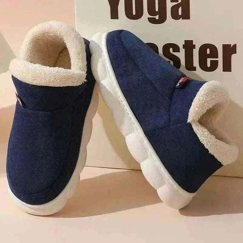Kidmi Men Plush Fur Slippers Winter Warm