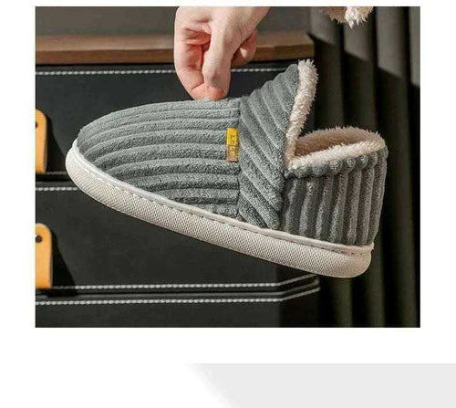 Kidmi Men Plush Fur Slippers Winter Warm