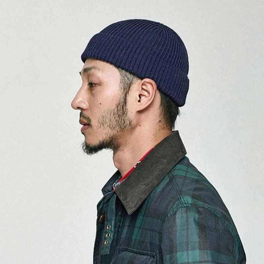 mens beanie hats offers Men  Knitted Hat Beanie Skullcap Sailor Docker solid fashion Cuff 