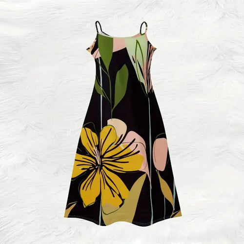 ladies dresses uk  | Summer Vacation Dress for Women Floral Print ront View