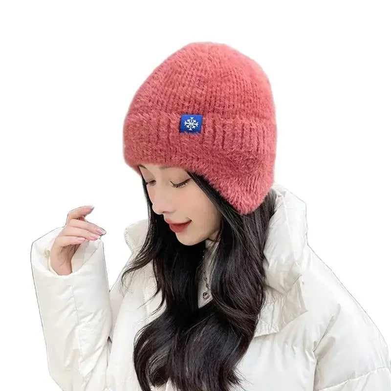 ladies hats -  Winter Women Snowflake knitted hats