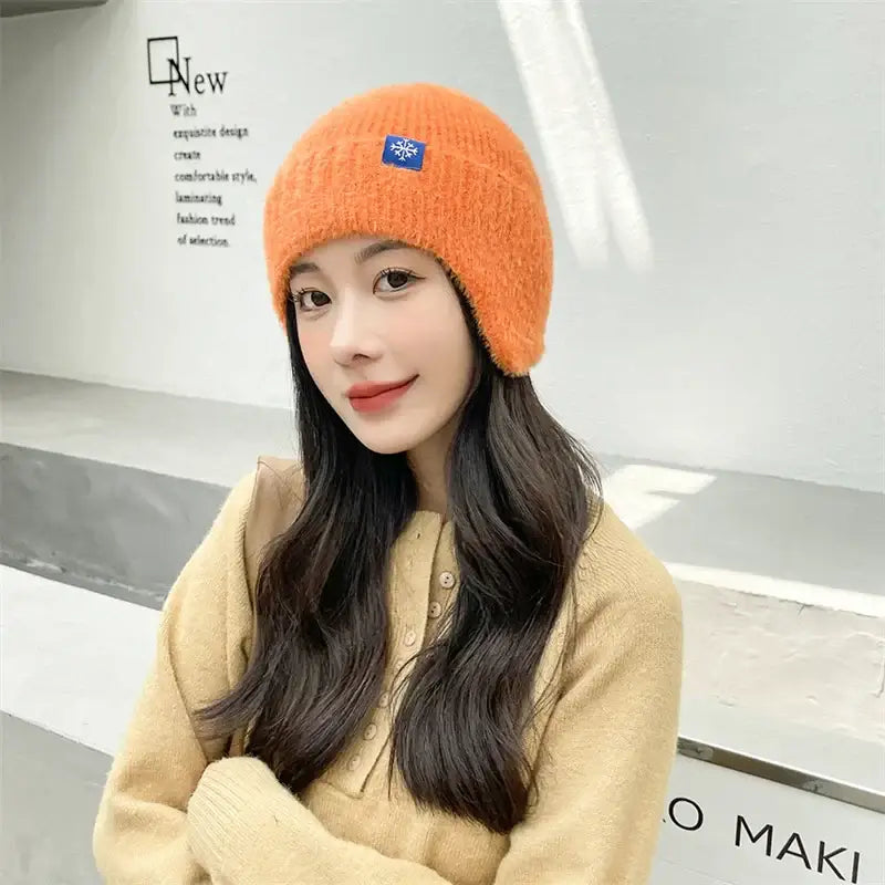 ladies hats - Winter Women Snowflake knitted hats