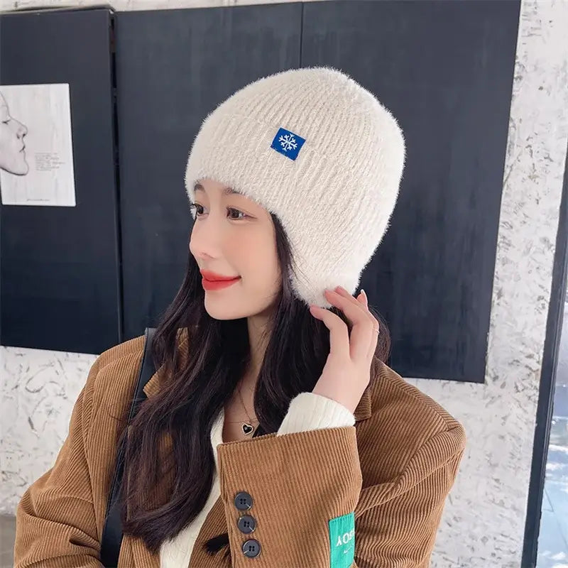 ladies hats- Winter Women Snowflake knitted hats