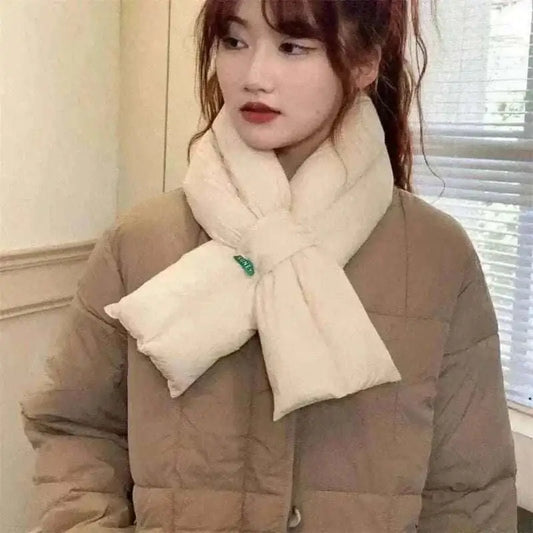 ladies scarves offers Winter Warm Down Cotton Cross Wear Scarf