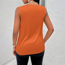 ladies summer tops uk. Women Vest Summer Tank For Ladies in Orange Back View