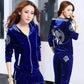 ladies tracksuits uk, Velvet Tracksuit Women Two Piece Pants Set
