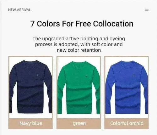 Men Pullover 2022 Autumn Winter Soft Warm Jersey.