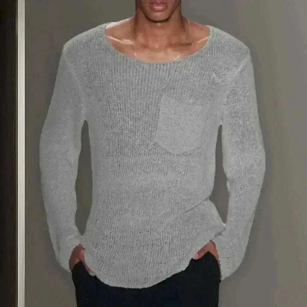 mens sweaters uk, Men Sweater Men's Hollow Out Knit Sweater.