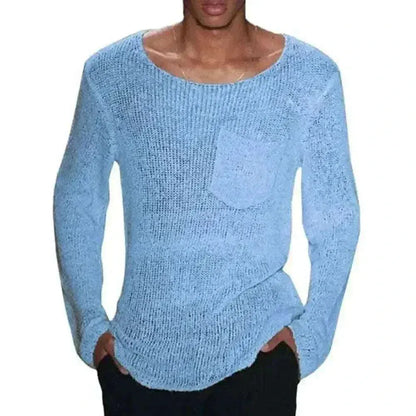 mens sweaters uk, Men Sweater Men's Hollow Out Knit Sweater.