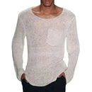 sweaters, Men Sweater Men's Hollow Out Knit Sweater.