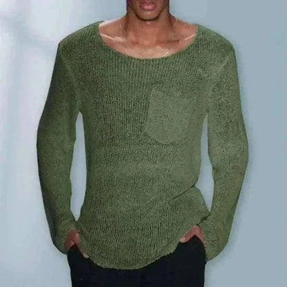 mens sweaters uk, Men Sweater Men's Hollow Out Knit Sweater.