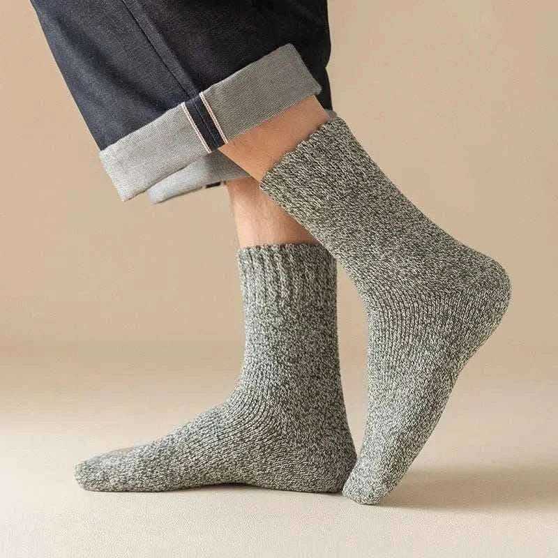 Socks Man Winter Warm Merino Wool Rabbit Solid High Quality Socks Male Cotton Casual Super Thicker Sock.