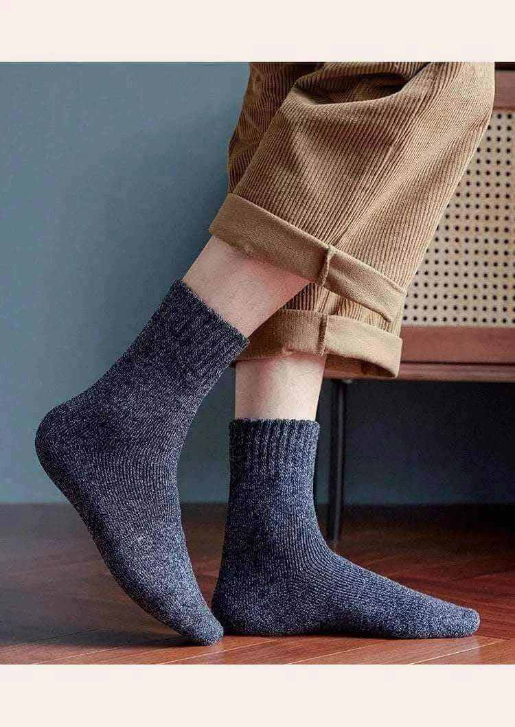 Socks Man Winter Warm Merino Wool Men Thick Thermal Wool Socks Man Winter Warm Merino Wool Rabbit Solid High Quality Socks Male Cotton Casual Super Thicker Sock.