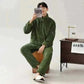 Men's Fashion Style Store Men Warm Flannel Pajamas Autumn Thicken Long-sleeved Trousers Two-Piece Set Winter Man Pyjamas Loose Comfortable Sleepwear Suit