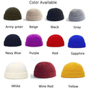 Men Women Knitted Hat Beanie Skullcap Sailor Docker solid fashion Cuff Brimless Cap Rogue Melon Fur Woolen Knitted beanies hats.