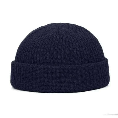 Men Women Knitted Hat Beanie Skullcap Sailor Docker solid fashion Cuff Brimless Cap Rogue Melon Fur Woolen Knitted beanies hats.