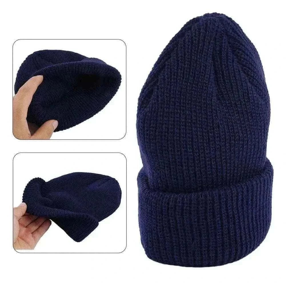 Men's Fashion Style Store Men Women Knitted Hat Beanie Skullcap Sailor Docker solid fashion Cuff Brimless Cap Rogue Melon Fur Woolen Knitted beanies hats